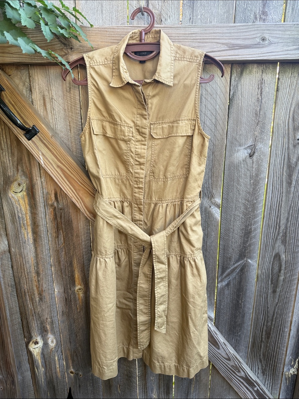 J. Crew Tiered Fatigue Shirtdress,